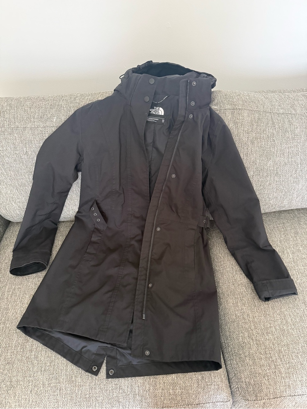 The North Face Women's Black Trench Coat with Hood